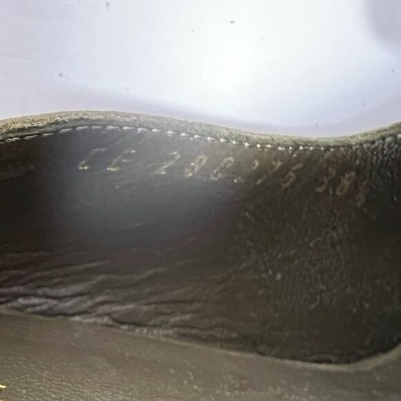 YSL Yves Saint Laurent Olive Suede Fringe Chain Platform Pumps Size 38.5 - Picture 6 of 9